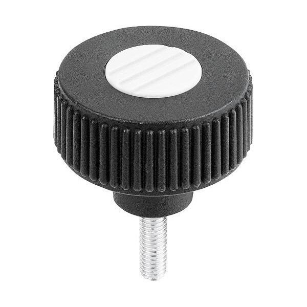 Kipp Knurled Wheels components in steel, external thread, Style L, metric K0260.51065X20 - main